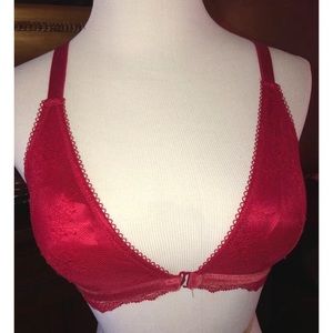 Victoria’s Secret red lace bralette